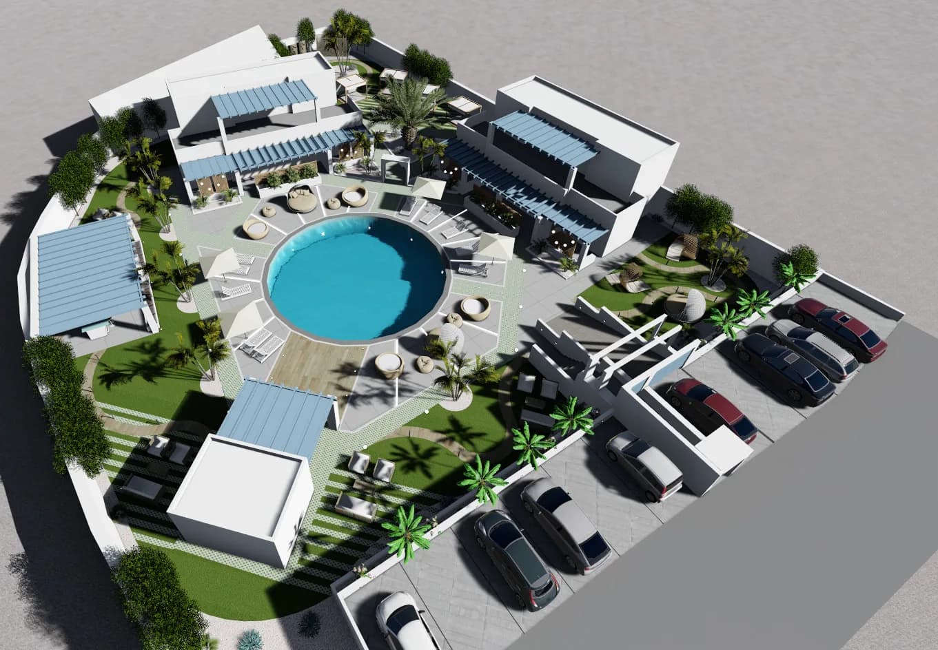 Πολυτελές Συγκρότημα Δωματίων Μορφέας - Αεροφωτογραφία